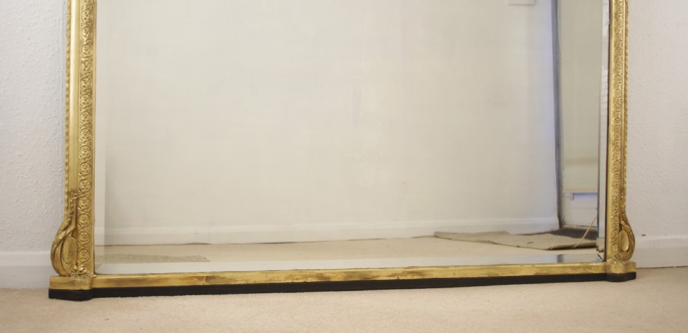 Very Large Victorian Gilt Overmantle Mirror View VIII