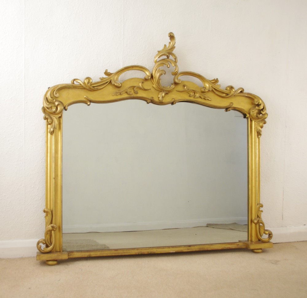 Victorian Gilt Wood Overmantle Mirror