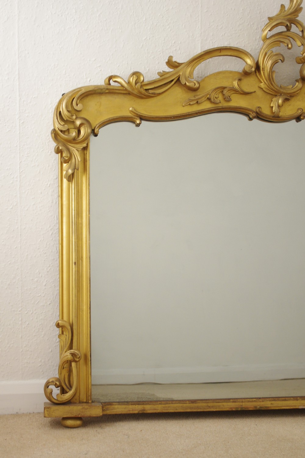 Victorian Gilt Wood Overmantle Mirror View II
