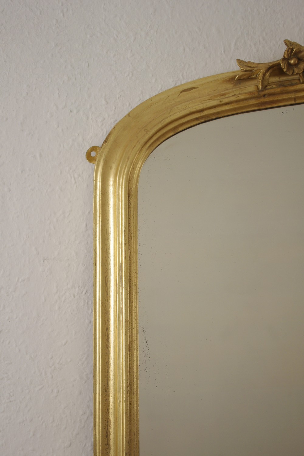 Victorian Gilt Wood Large  Arch Top Overmantle Mirror View III