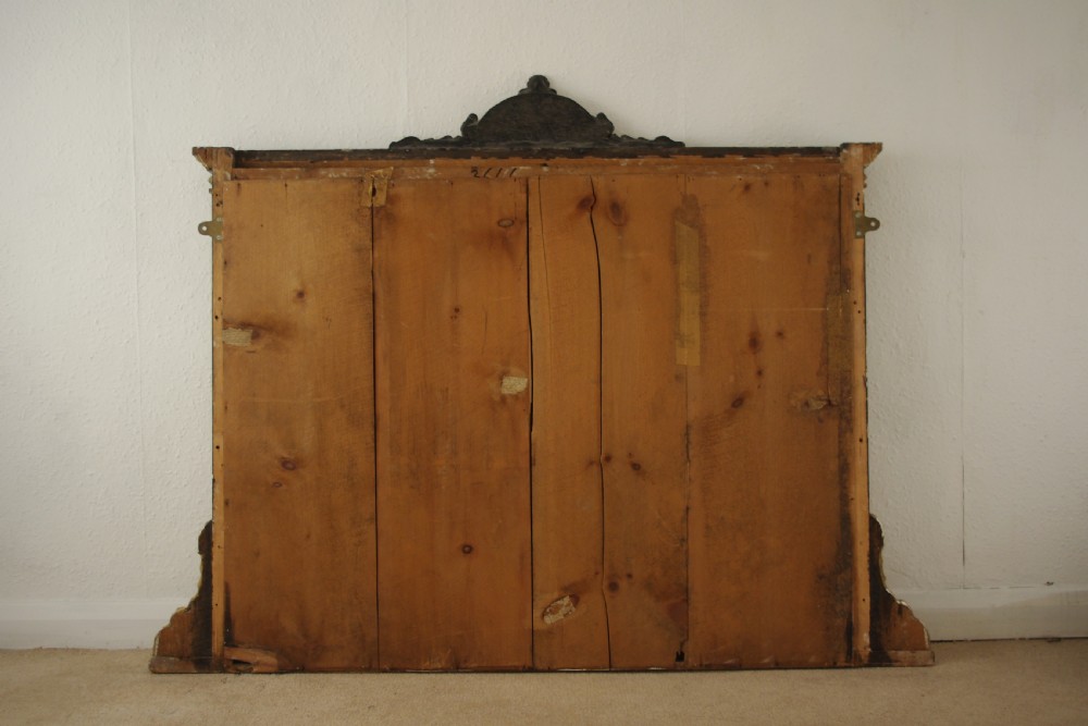 Victorian Ebonised and Parcel-Gilt Large Overmantle Mirror View XI