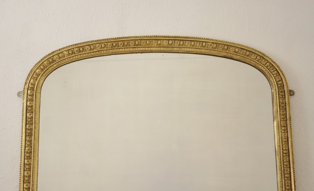 Victorian Gilt Large Arch Top Overmantle Mirror View II