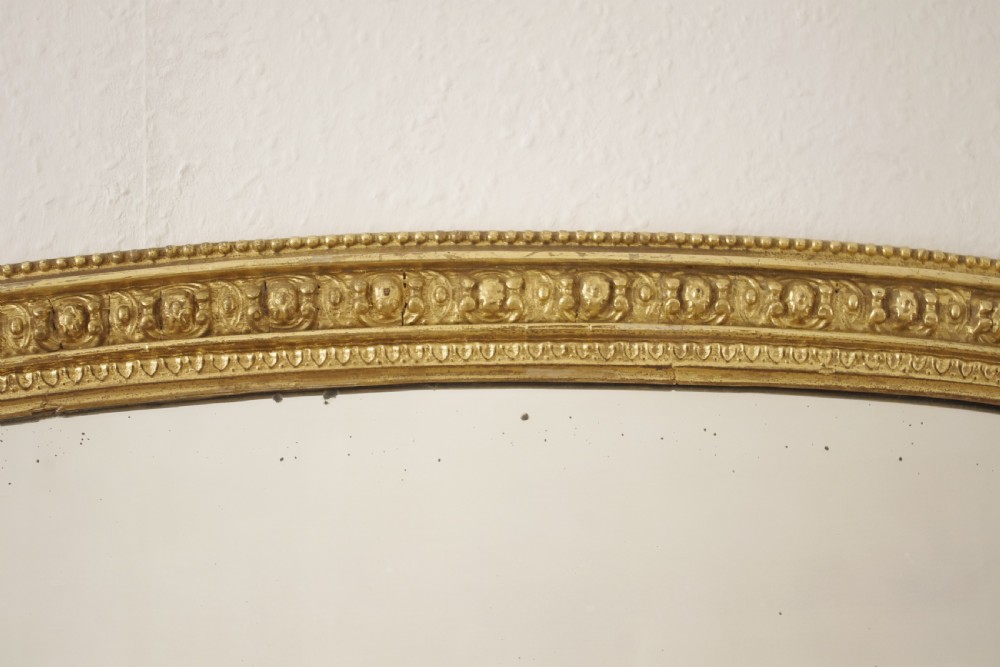 Victorian Gilt Large Arch Top Overmantle Mirror View IV