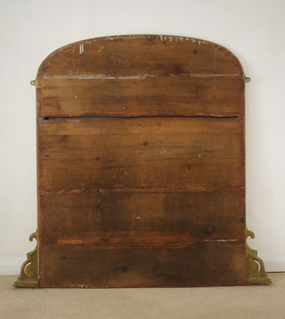 Victorian Gilt Large Arch Top Overmantle Mirror View VIII