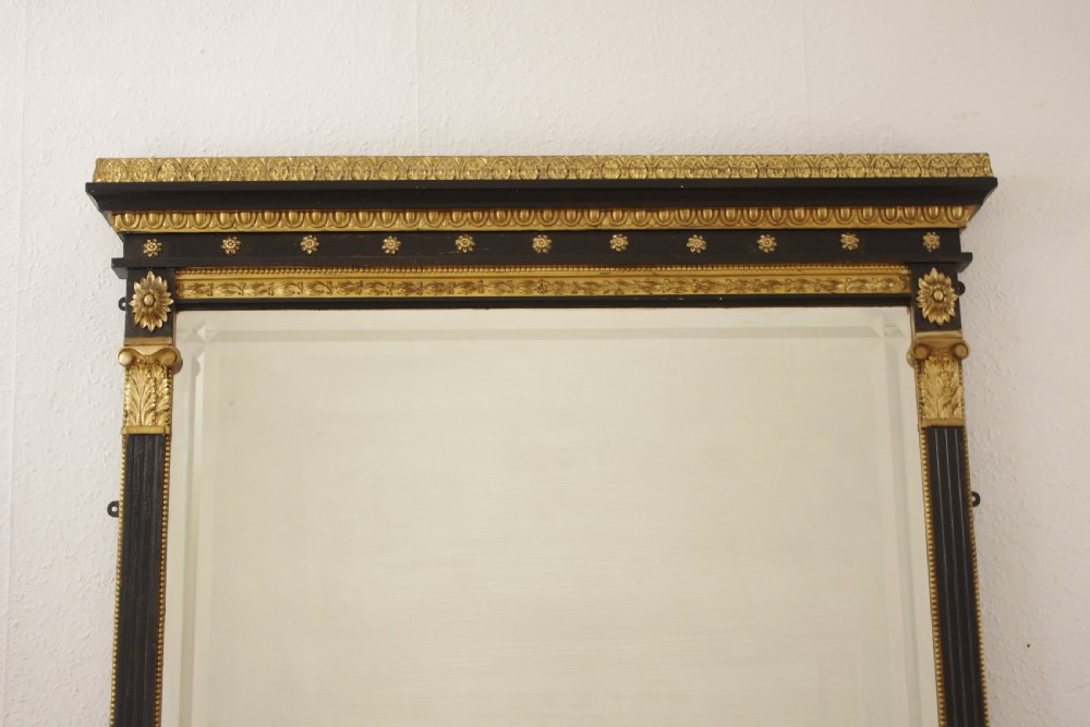 Victorian Ebonised and Parcel-Gilt Overmantle Mirror View II