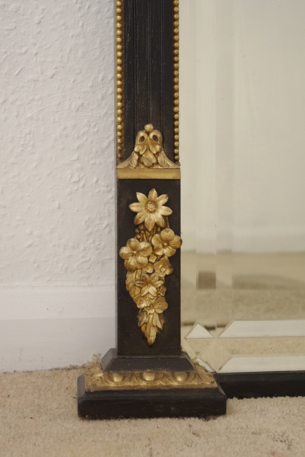 Victorian Ebonised and Parcel-Gilt Overmantle Mirror View VI