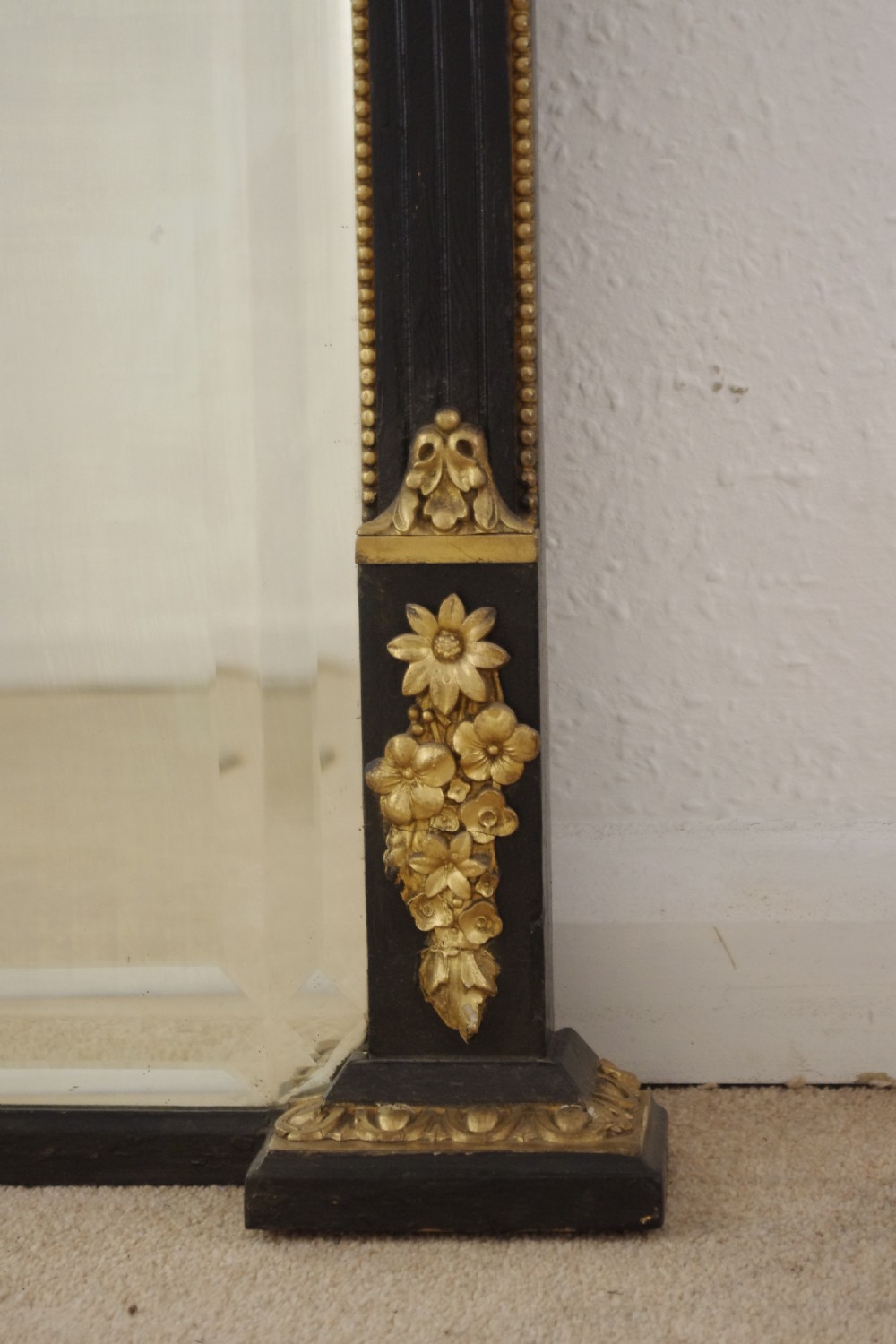 Victorian Ebonised and Parcel-Gilt Overmantle Mirror View VII