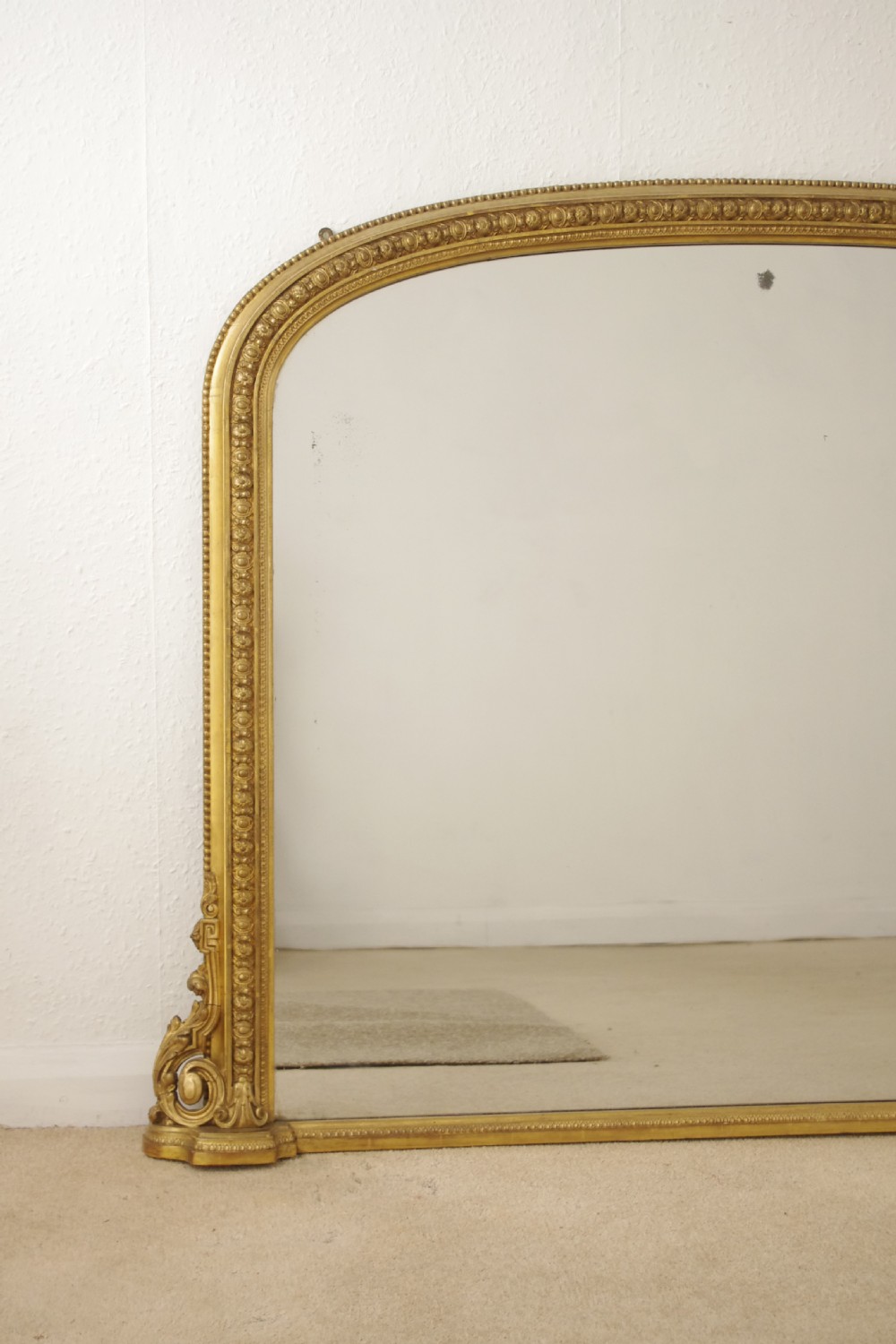 Victorian Gilt Large Arch Top Overmantel Mirror View II