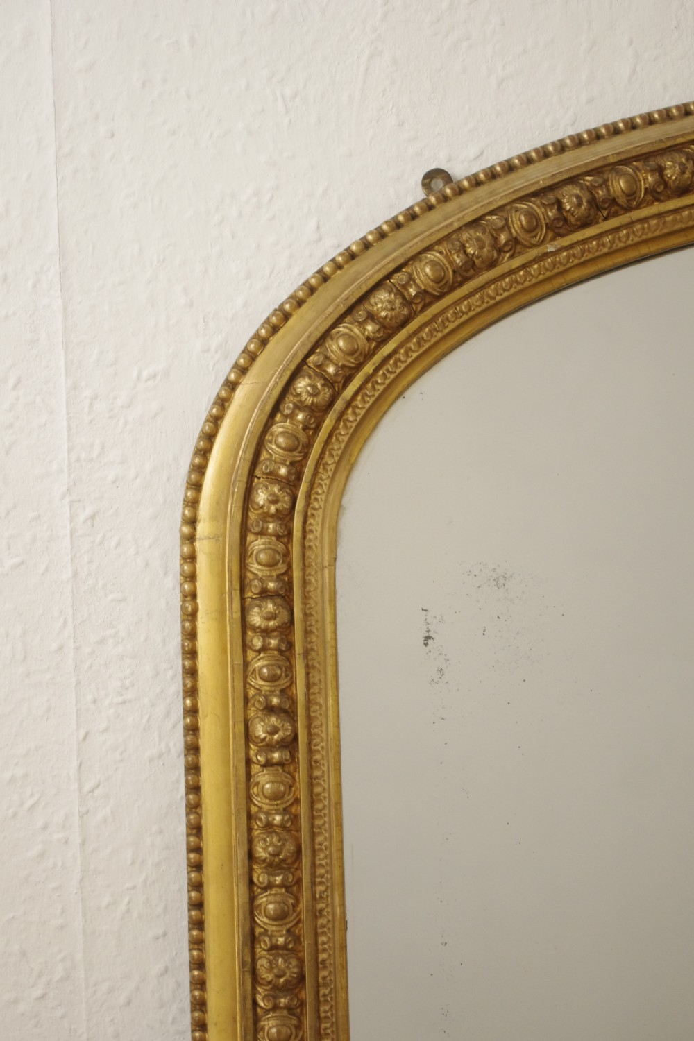 Victorian Gilt Large Arch Top Overmantel Mirror View IV