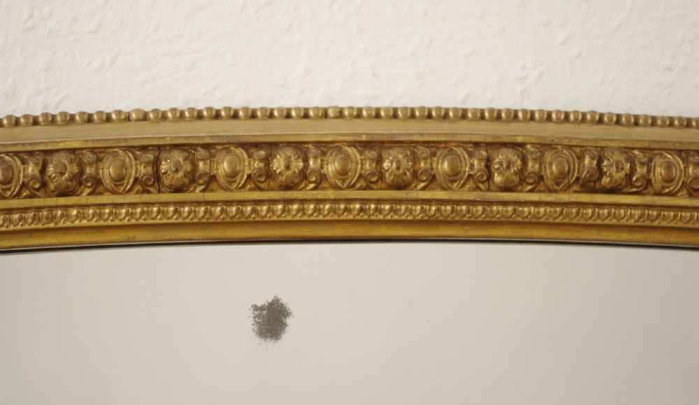Victorian Gilt Large Arch Top Overmantel Mirror View VI