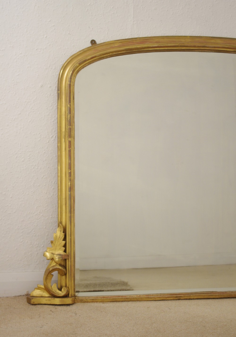 Victorian Gilt Wood Arch Top Overmantle Mirror View II