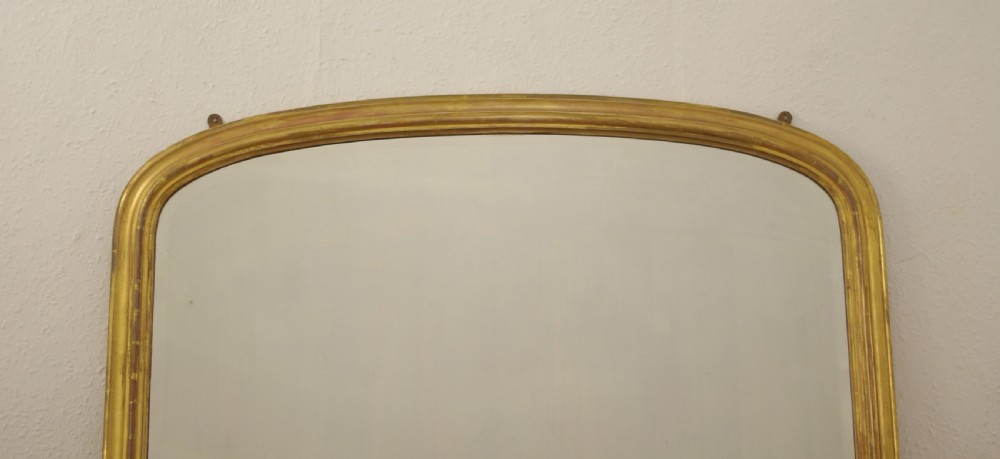 Victorian Gilt Wood Arch Top Overmantle Mirror View III
