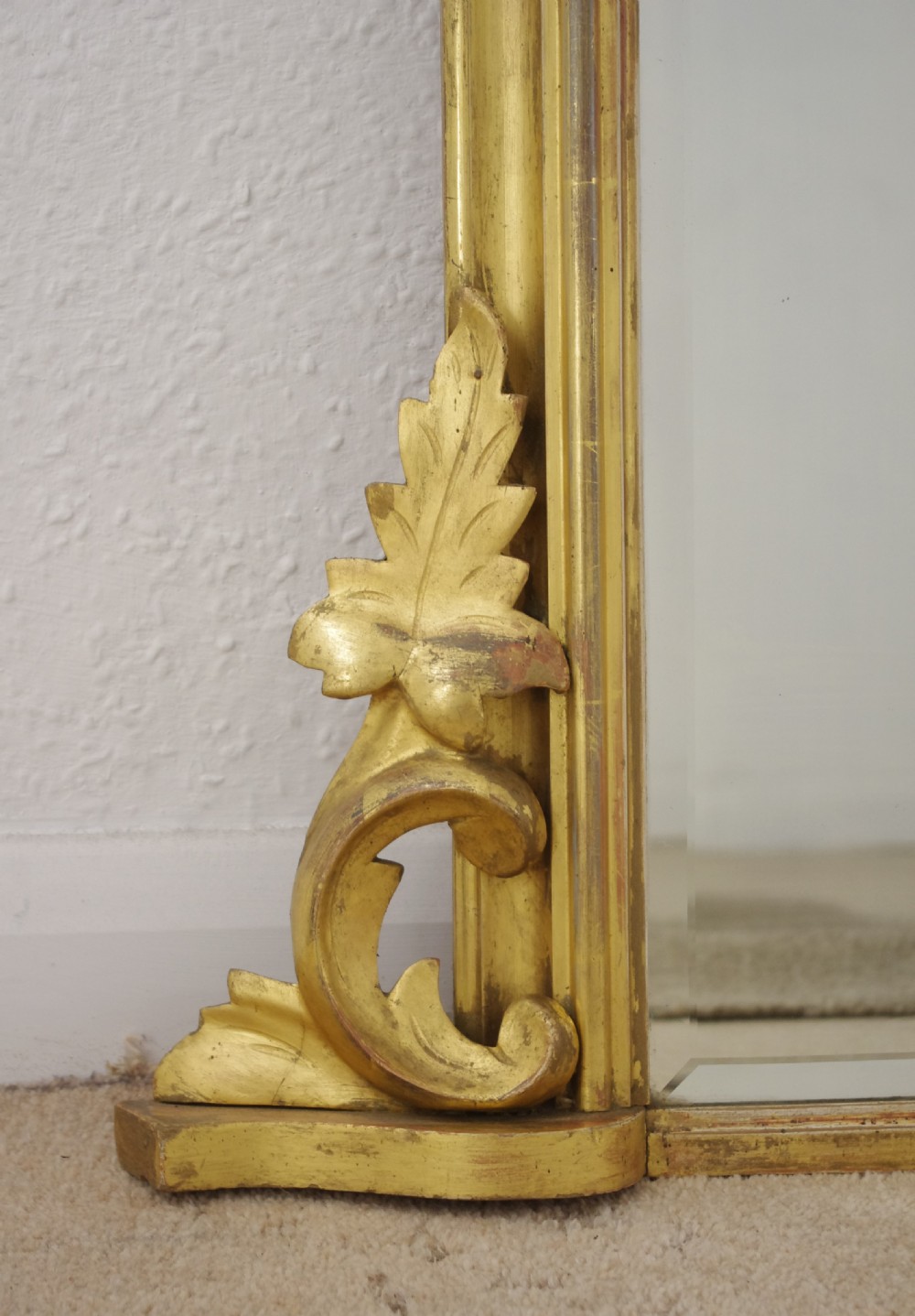 Victorian Gilt Wood Arch Top Overmantle Mirror View VI