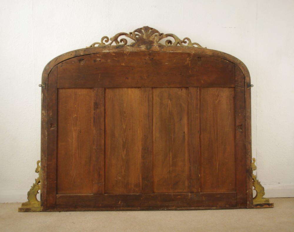 Victorian Gilt Large Arch Top Overmantle Mirror View IX