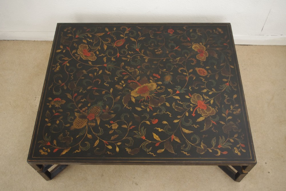 Chinese Black Lacquer and Parcel-Gilt Large Low Table/Coffee Table View VI