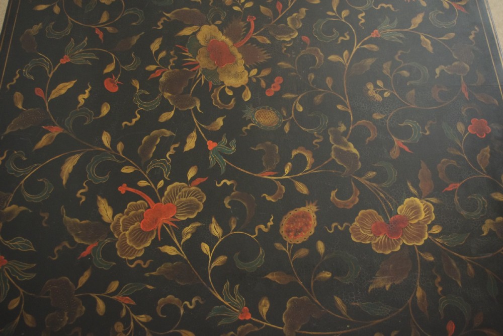 Chinese Black Lacquer and Parcel-Gilt Large Low Table/Coffee Table View IX