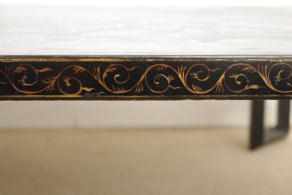 Chinese Black Lacquer and Parcel-Gilt Large Low Table/Coffee Table View XV