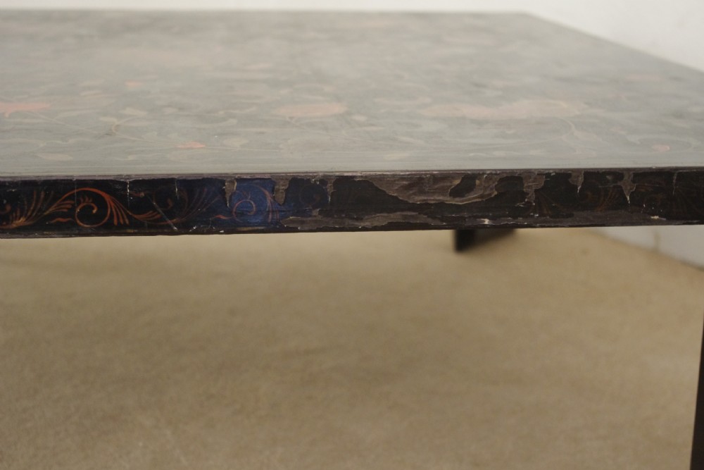 Chinese Black Lacquer and Parcel-Gilt Large Low Table/Coffee Table View XVI