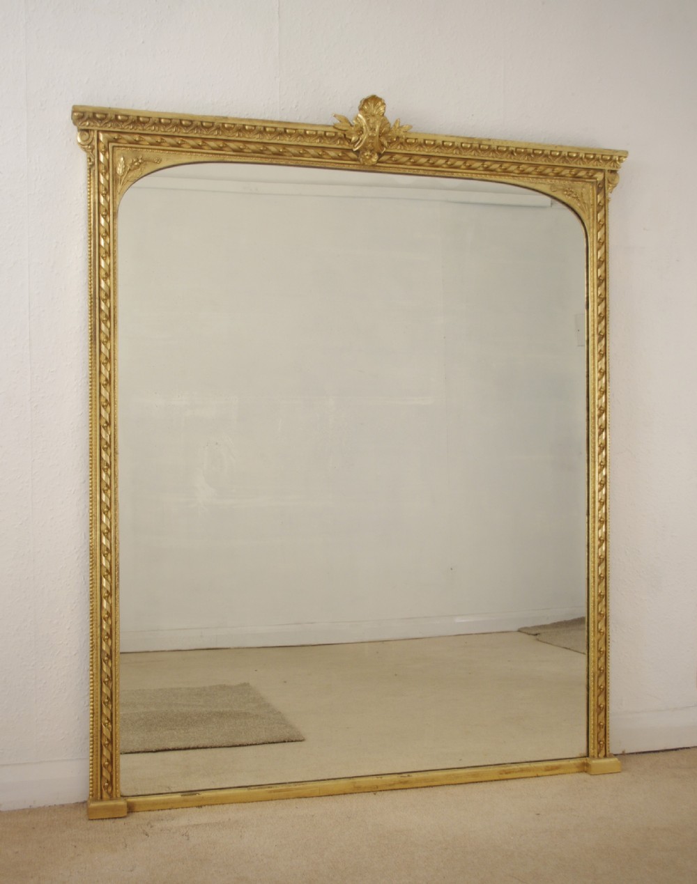 Victorian Gilt Large Overmantle Mirror
