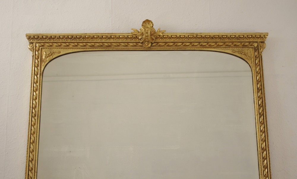 Victorian Gilt Large Overmantle Mirror View II