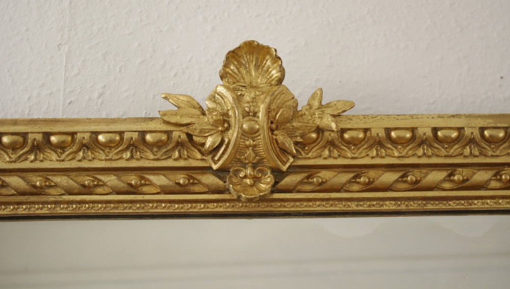 Victorian Gilt Large Overmantle Mirror View III