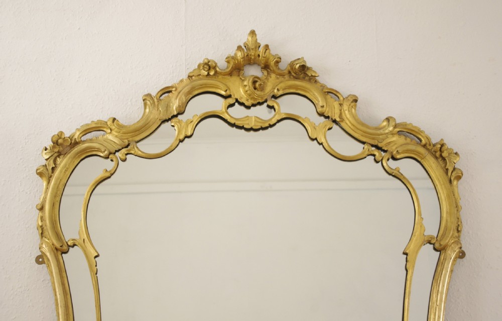 19th Century Gilt Wood Large Overmantle Mirror View II