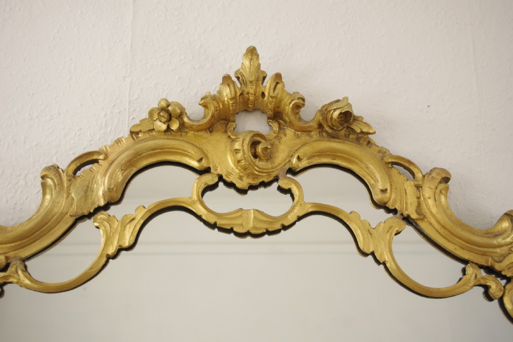 19th Century Gilt Wood Large Overmantle Mirror View III