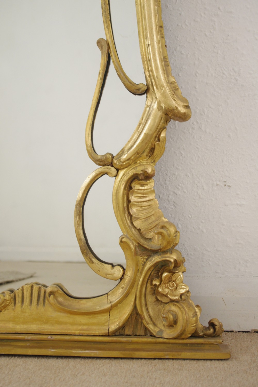 19th Century Gilt Wood Large Overmantle Mirror View VI