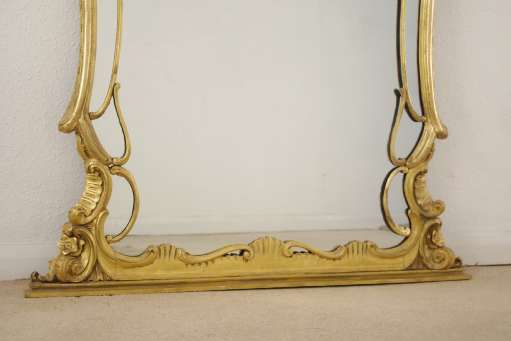 19th Century Gilt Wood Large Overmantle Mirror View VII