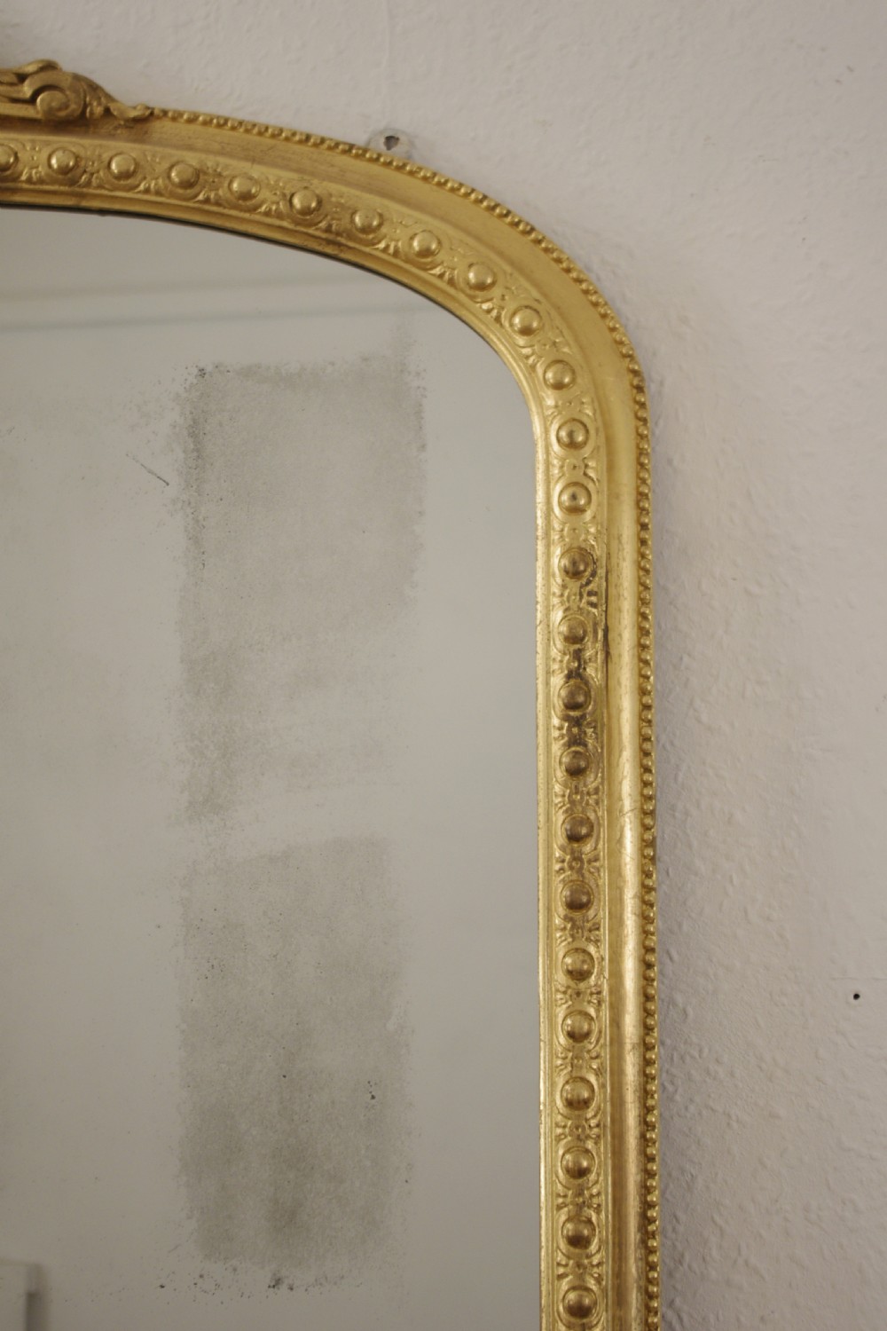 Victorian Gilt Large Arch Top Overmantle Mirror View V