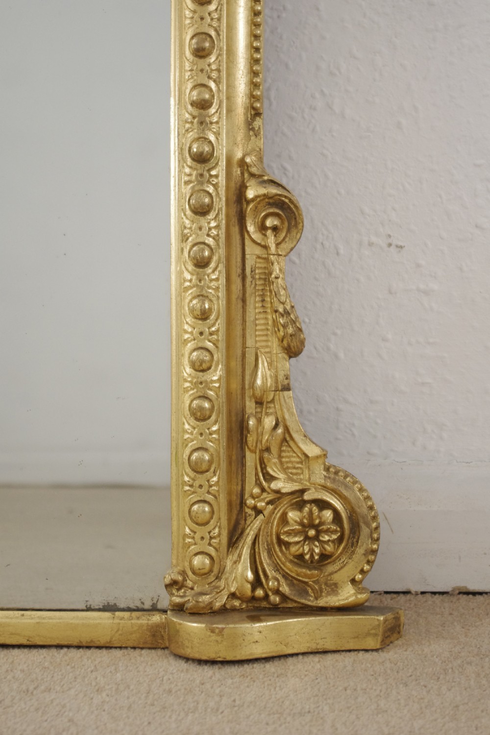 Victorian Gilt Large Arch Top Overmantle Mirror View VII