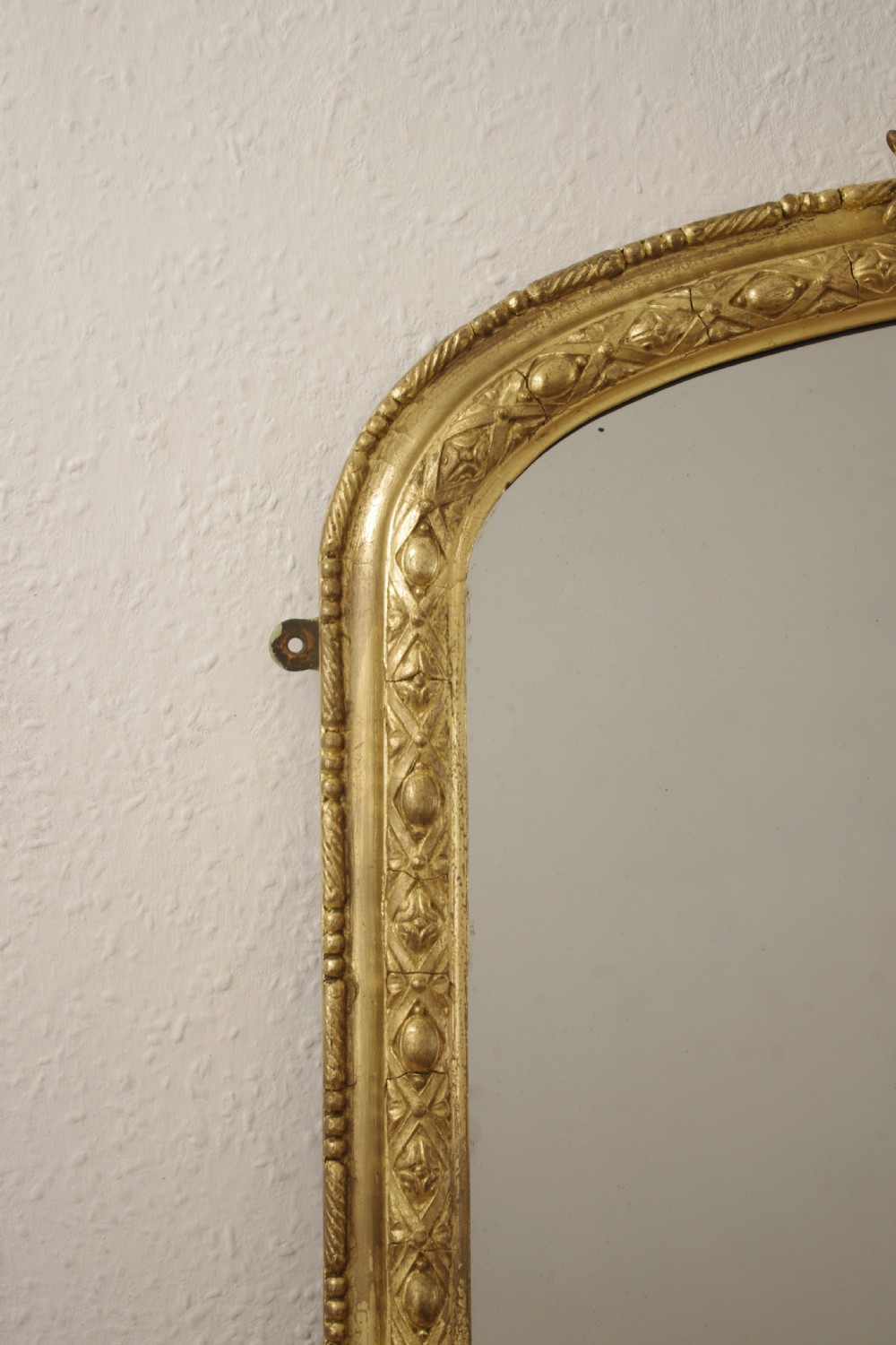 Victorian Gilt Arch Top Overmantle Mirror with Prince of Wales' Feathers View IV