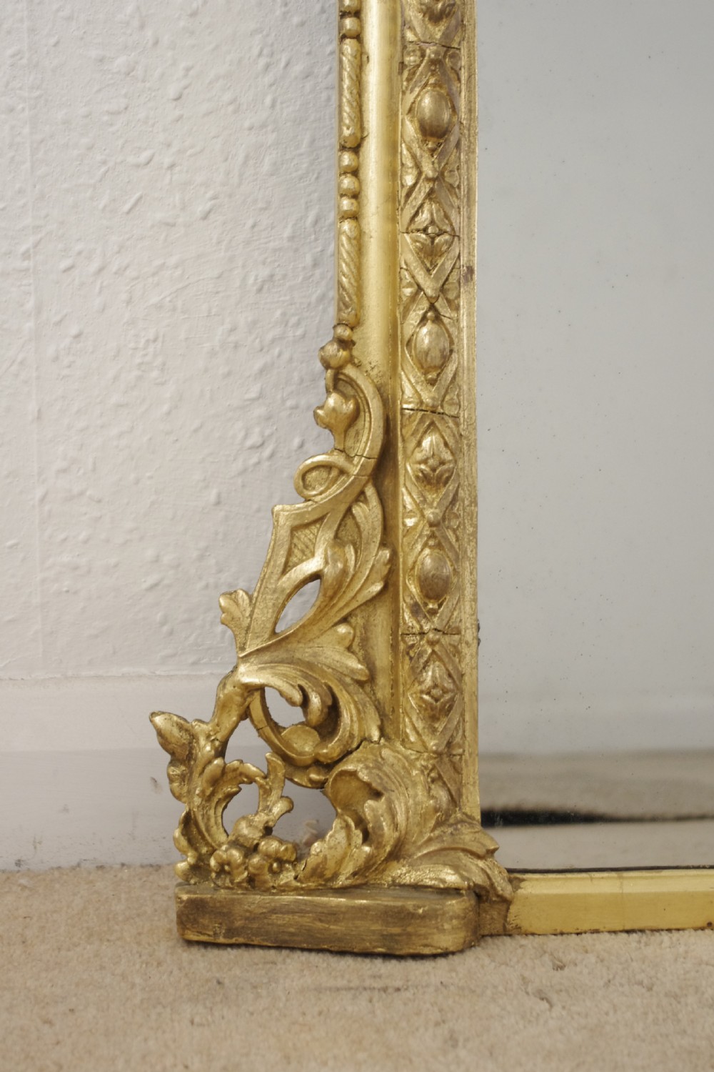 Victorian Gilt Arch Top Overmantle Mirror with Prince of Wales' Feathers View VI