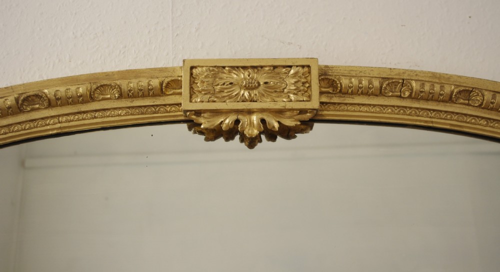 Victorian Gilt Large Arch Top Overmantle Mirror View III