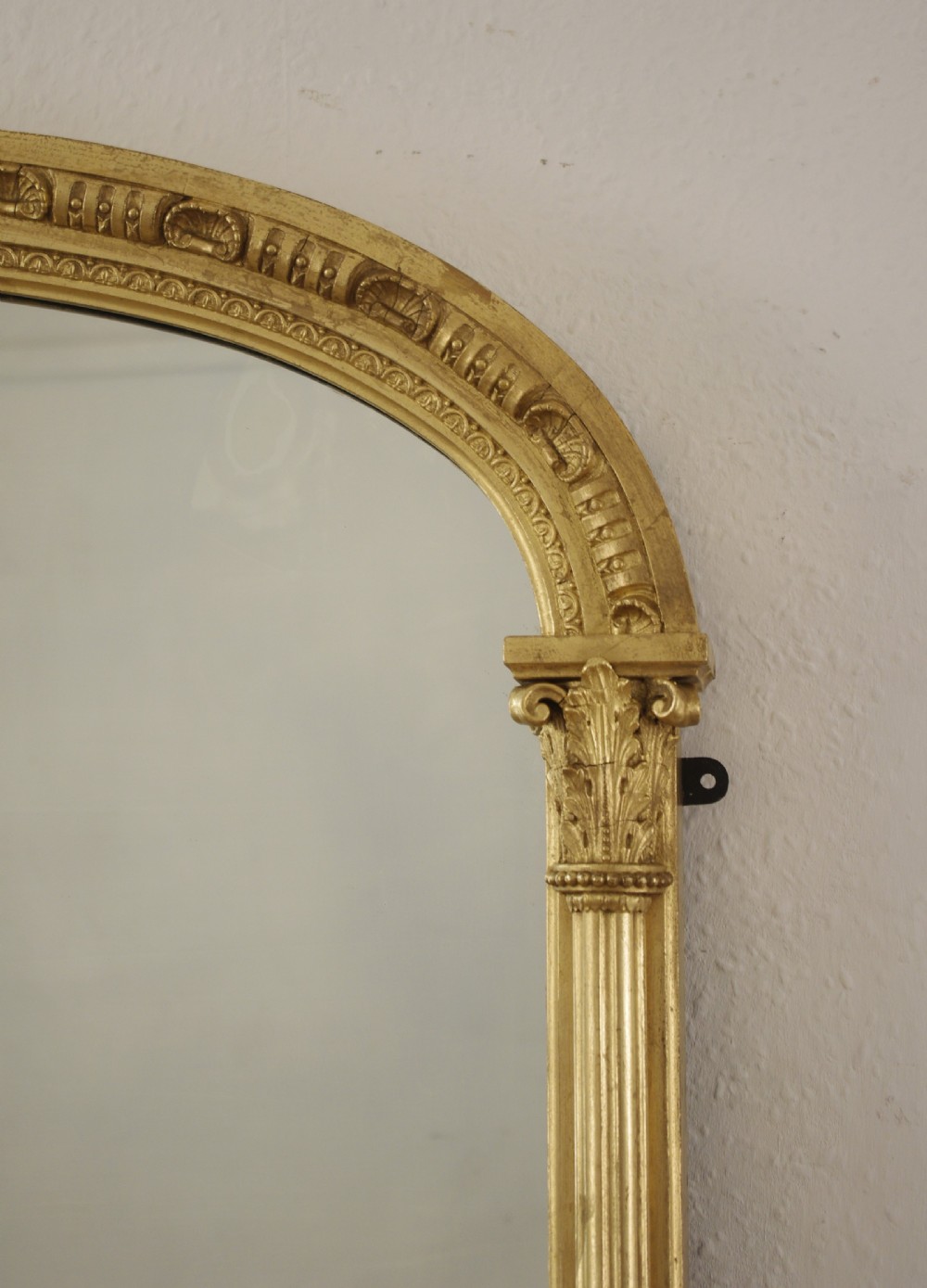 Victorian Gilt Large Arch Top Overmantle Mirror View VI