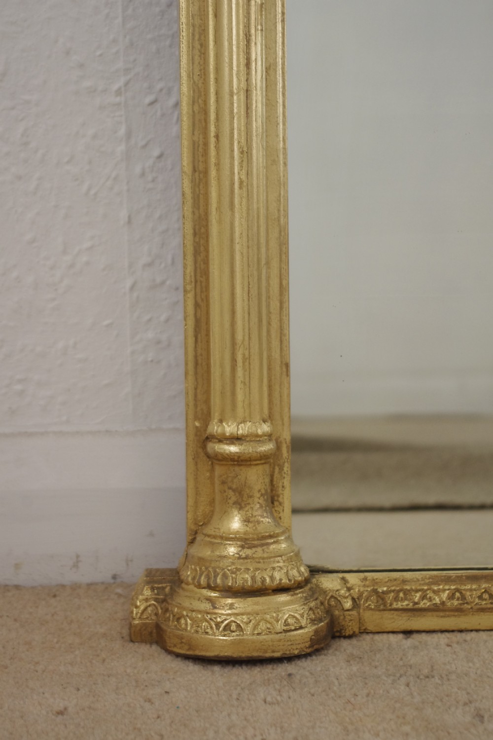 Victorian Gilt Large Arch Top Overmantle Mirror View VII