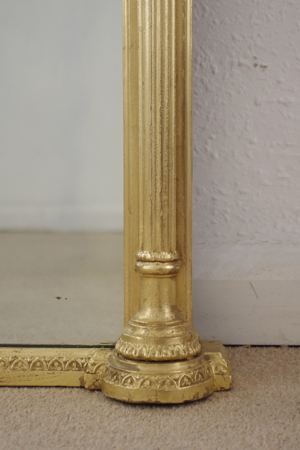 Victorian Gilt Large Arch Top Overmantle Mirror View VIII