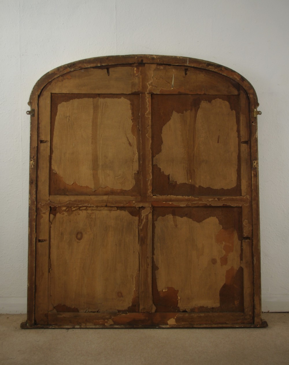 Victorian Gilt Large Arch Top Overmantle Mirror View X