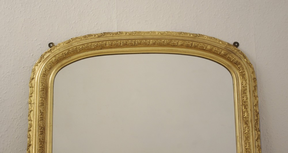 Victorian Gilt Arch Top Overmantle Mirror View II