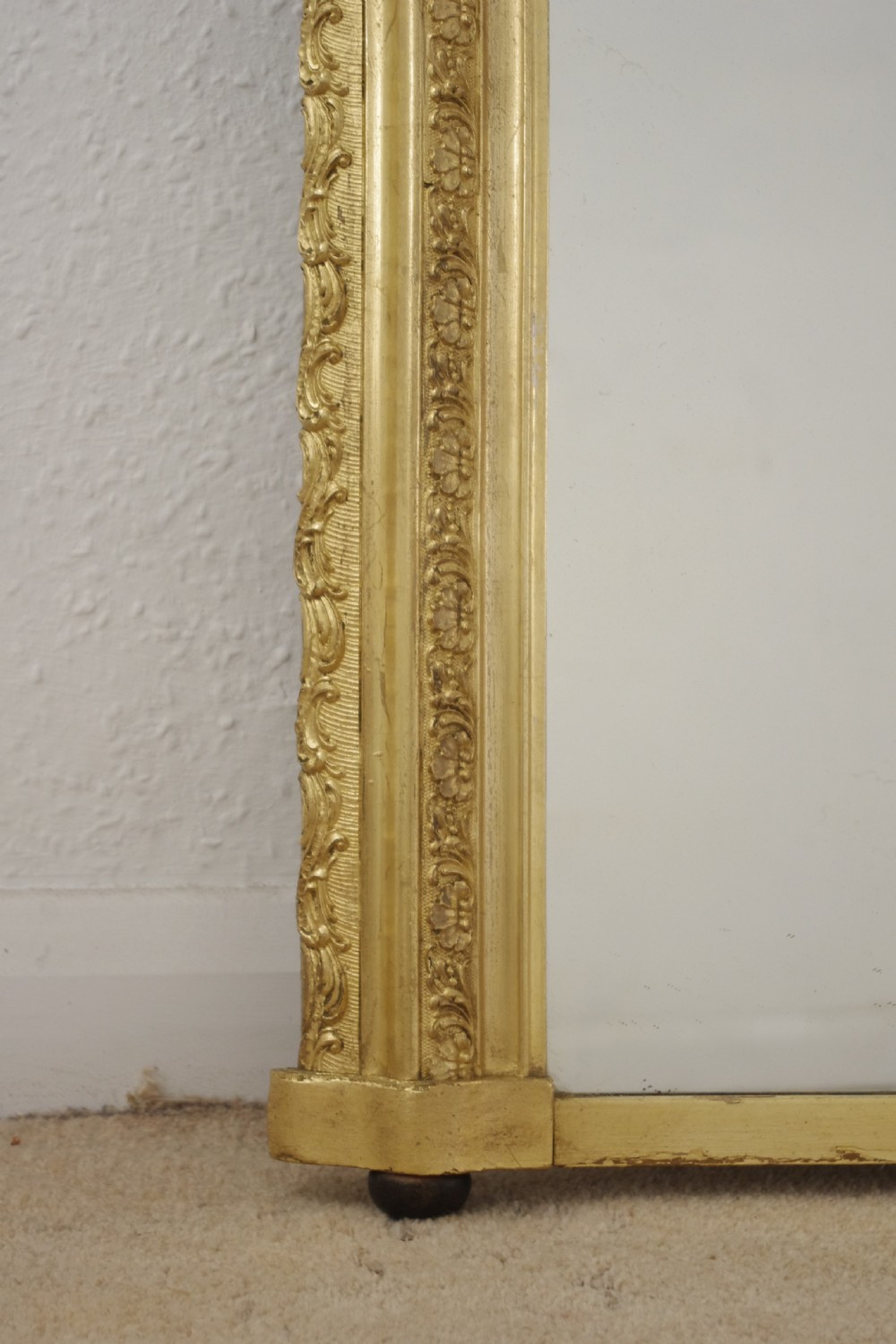 Victorian Gilt Arch Top Overmantle Mirror View V
