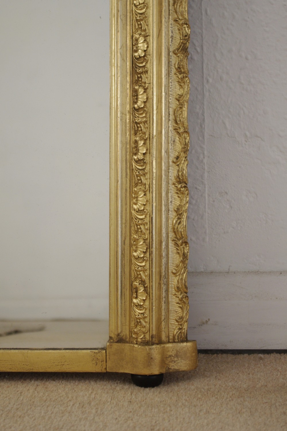 Victorian Gilt Arch Top Overmantle Mirror View VI