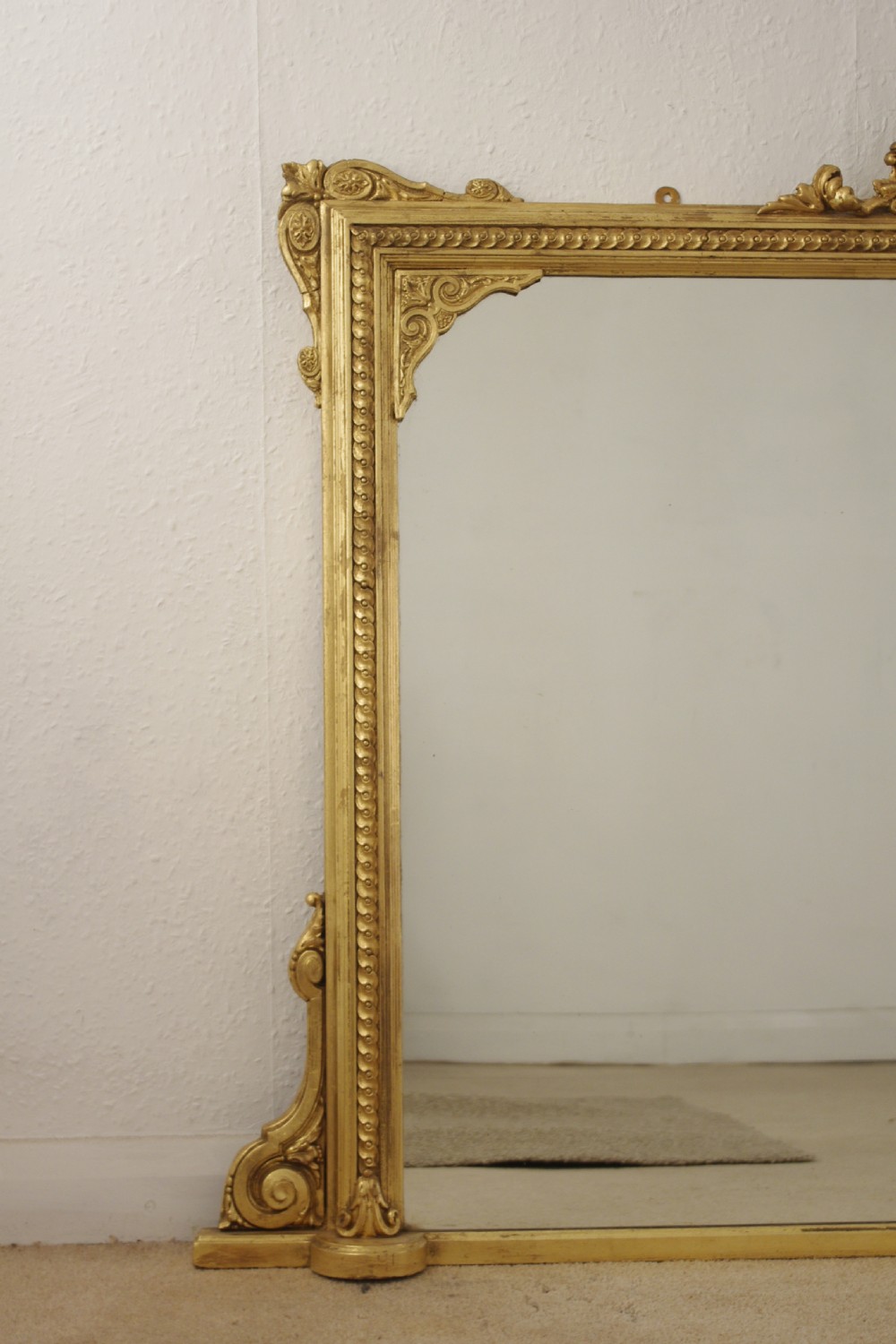 Victorian Gilt Large Overmantle Mirror View II