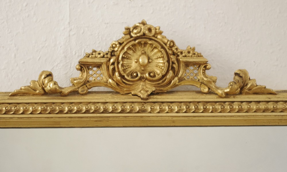 Victorian Gilt Large Overmantle Mirror View III