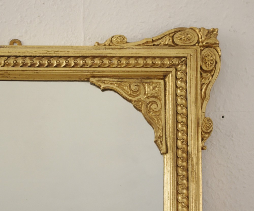Victorian Gilt Large Overmantle Mirror View V