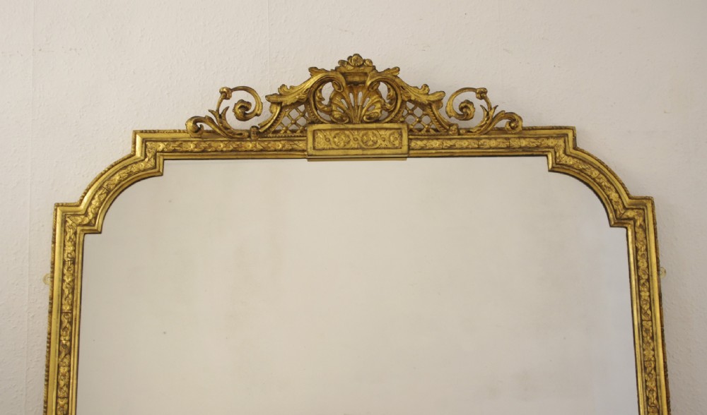 Victorian Gilt Large Overmantle Mirror View II