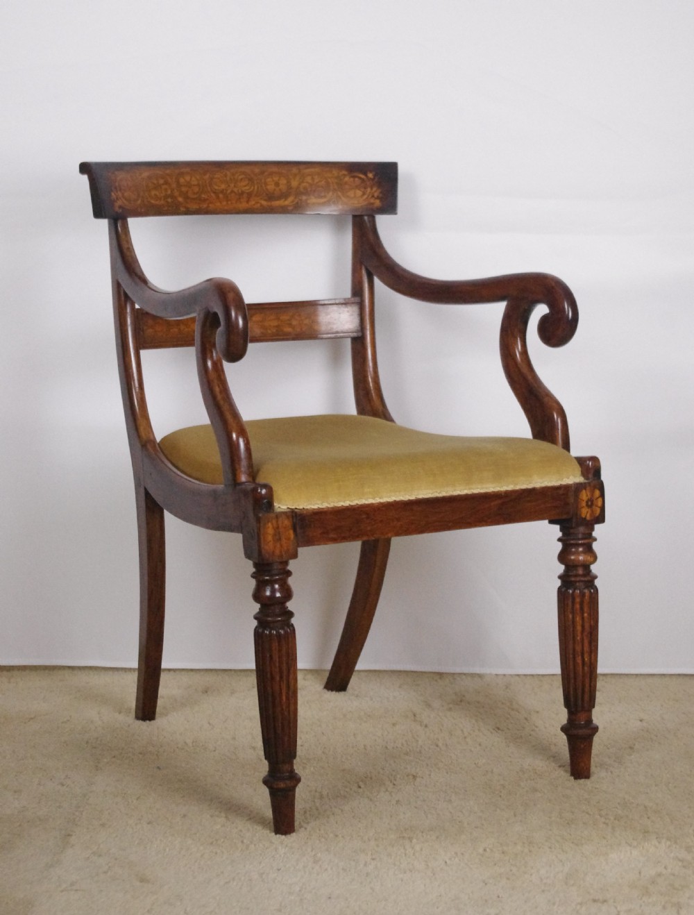 19th Century Simulated Rosewood Desk Chair