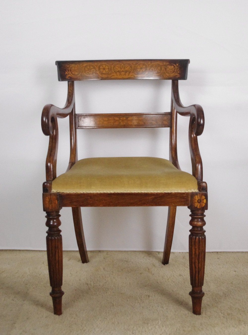 19th Century Simulated Rosewood Desk Chair View II