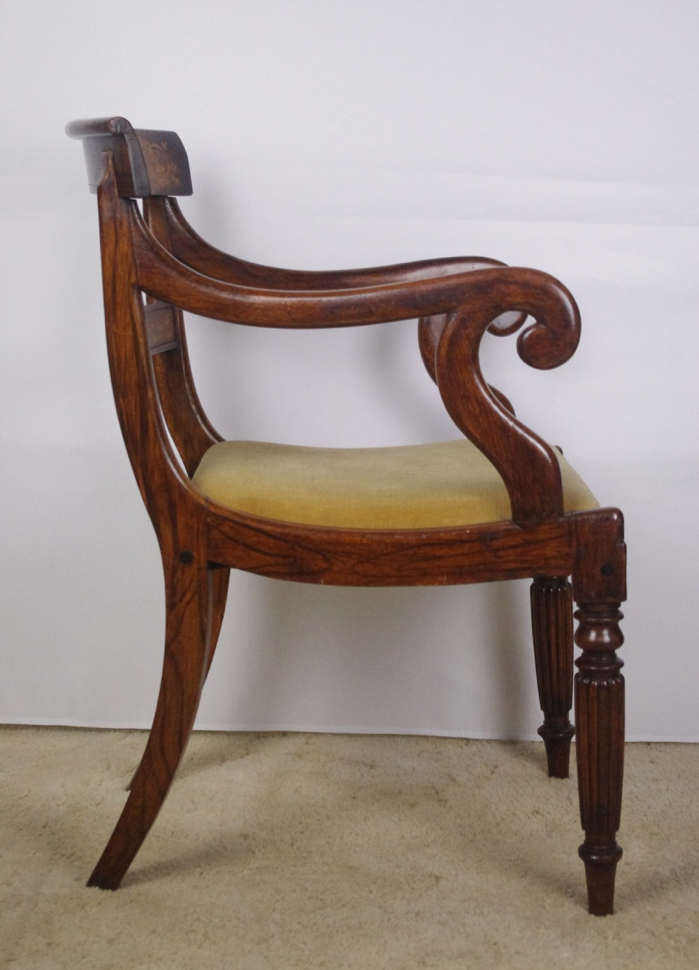 19th Century Simulated Rosewood Desk Chair View III