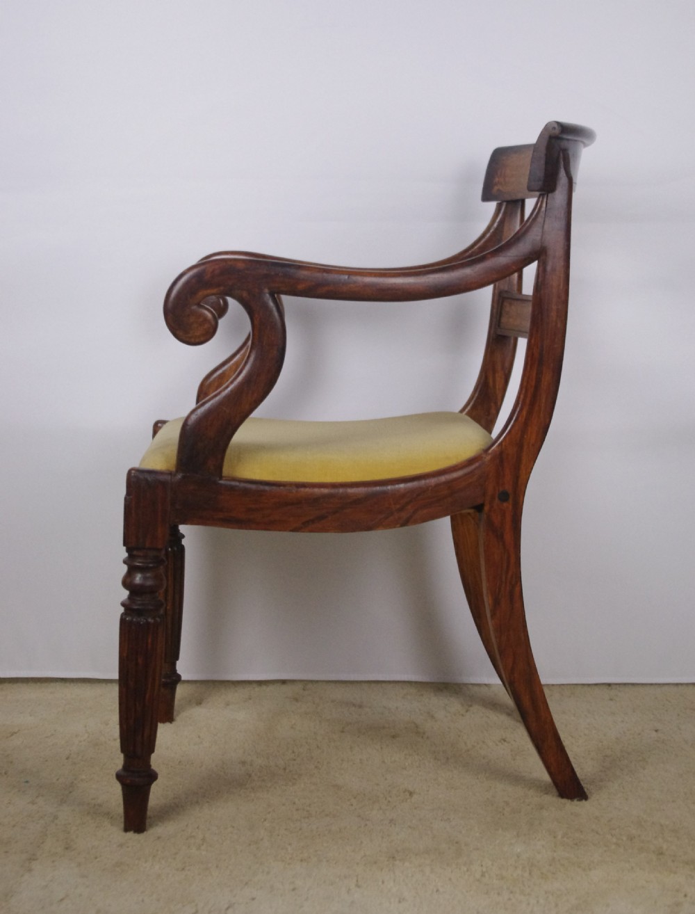 19th Century Simulated Rosewood Desk Chair View IV