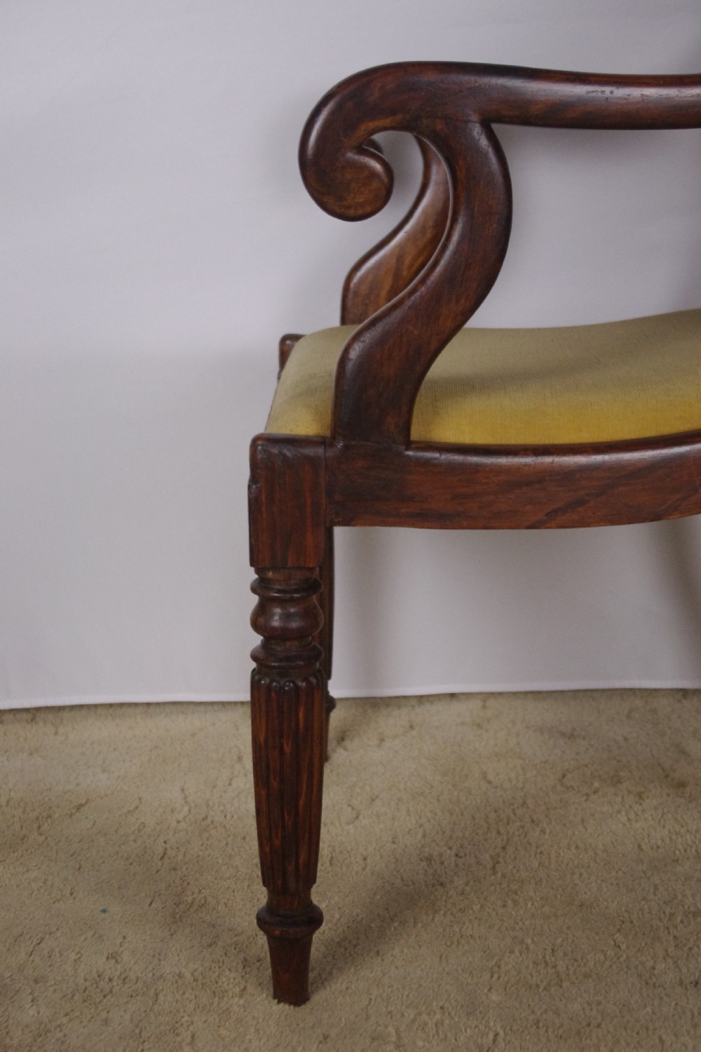 19th Century Simulated Rosewood Desk Chair View VII